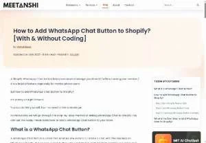 Screenshot of WhatsApp Chat for Shopify: Effortless Setup