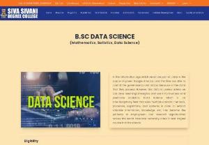 BSc data science colleges near Secunderabad - Siva Sivani Degree College is one of the top choices for BSc data science colleges near Secunderabad. With its focus on data science education, experienced faculty, and modern infrastructure, the college offers a comprehensive BSc program in data science, preparing students with the skills and knowledge needed for a successful career in this rapidly growing field.