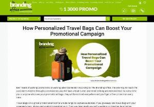 Personalized Travel Bags - Transform your travel bags into personalized masterpieces to elevate your advertising game and make a lasting impact on your audience. Unlock their hidden potential and watch your brand leave an indelible impression.