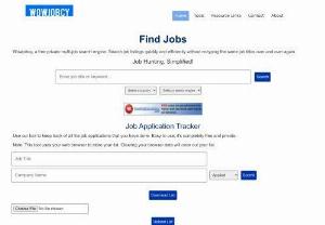 Multi-Job Search Engine and Job Resources For Job Seekers  Find Your Next Opportunity - Wowjobcy is your go-to multi-search engine tool for simplifying your job search. Access a wide range of job listings from various sources, all in one place.