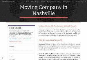1st Class Moving TN | Nashville Movers - Are you planning a move to the Nashville, Tennessee area? Look no further than 1st Class Moving TN, your dedicated and professional moving partner. We take pride in being the go-to choice for individuals, families, and businesses seeking a seamless and stress-free relocation experience.