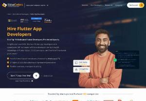 Hire Flutter App Developers | Valuecoders - Hire Top 1% Dedicated Flutter Developers. Pre-Vetted Experts. Our offshore Flutter app developers build &amp; deploy feature-rich scalable apps that ensure users get a seamless experience. They also leverage on cross-platform development framework to cater to diverse portfolio.  