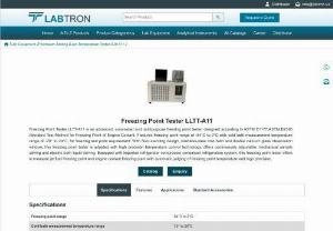   Freezing Point Tester  - A freezing point tester, sometimes referred to as a cryoscope or cryostat, is a device used to determine a liquid&#039;s freezing point. The freezing point of substances, especially mixes and solutions, is frequently ascertained in laboratories and across a wide range of businesses using this kind of tester. A freezing point tester&#039;s main function is to cool a sample and track temperature variations until the material begins to freeze. Shop online at labtron.us 