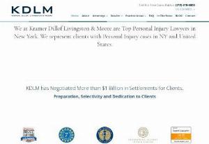 Kramer, Dillof, Livingston & Moore (KDLM) - is routinely ranked among the top three law firms in New York representing plaintiffs in medical malpractice, personal injury and wrongful death cases. By every measure including 