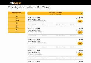 Chandigarh to Ludhiana Bus Price | Chandigarh to Ludhiana Bus Ticket - Book bus tickets from Chandigarh to Ludhiana at CabBazar. Online bus ticket booking with zero convenience fee. Chandigarh to Ludhiana bus price starts from Rs. 500 per head.