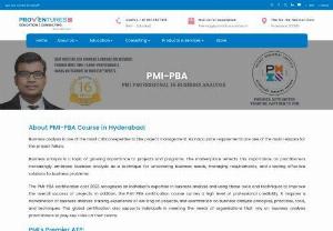 Online training course PMI-PBA - Proventures, a renowned project management training institute in Hyderabad, offers comprehensive PMI-PBA&reg; training.