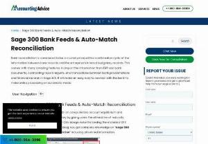 Sage 300 Bank Feeds Automatch Reconciliation - In this blog post, we&#039;ll explore the benefits of using Sage 300 Bank Feeds Automatch Reconciliation, provide step-by-step instructions on how to set it up and use it effectively, troubleshoot common issues 