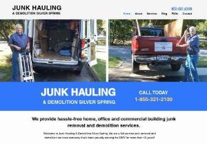 Junk Hauling and Demolition MD - Junk Hauling and Demolition Silver Spring offers hassle-free home, office and commercial building junk removal and demolition services. We also offer Dune Buggy rentals. We have been proudly serving the DMV for more than 40 years! Contact us today for your free estimate! Call 1-855-321-2100.