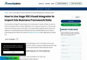 Sage 100 Visual Integration to Import into Business Framework Data - In this blog post, we will explore the benefits of integrating these two systems, provide a step-by-step guide for importing data, and share tips for maintaining a seamless connection between Sage 100 Visual Integration to Import into Business Framework Data.