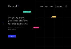 Corebookio - An online brand guidelines platform for branding teams.