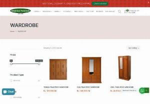 Teak Wood Wardrobes | Wooden Wardrobe Collection - Nilambur Furniture - Elevate your interior with our premium wooden wardrobes, expertly crafted from teak wood wardrobes. Discover teak wardrobes&#039; timeless beauty and durability. 