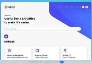 Utilsy - A wide range of online web tools, utilities, generators, converters, calculators
