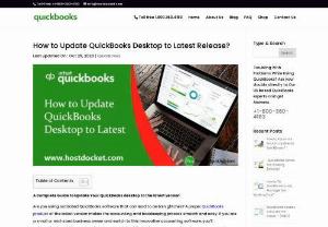 How to Update QuickBooks Desktop to Latest Release? - A proper QuickBooks product of the latest version makes the accounting and bookkeeping process smooth and easy. If you are a small or mid-sized business owner and switch to this innovative accounting software, you’ll automatically get the most updated version of QuickBooks.