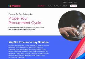 Top best procure to pay software india - Wepsol - Elevate your business efficiency and streamline the entire procurement process with Wepsol's innovative features. Experience top-notch automation, real-time tracking, and enhanced collaboration, ensuring a hassle-free and optimized procurement journey.