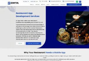 Restaurant App Development Solution | GMTA Software  - GMTA&#039;s expertise creates customized, user-friendly restaurant mobile app development for your needs. From easy online reservations to appealing menu displays, our approach boosts client satisfaction.  Our focus on intuitive interfaces that simplify ordering sets GMTA distinct. Table booking, order customization, and safe payment choices make dining easy for your customers with our apps. 