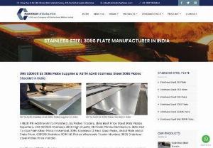 Stainless Steel 309S Plate Dealers - We are suppliers and dealers of stainless steel 309s plate, polished plate, hr finished plate, cr polished plate in Mumbai, India.