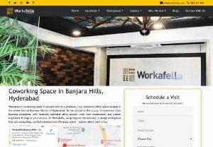 Coworking Space in Banjara Hills, Hyderabad - Workafella&rsquo;s coworking space in Banjara Hills is a premium, fully furnished office space located in the prime Central Business District of Hyderabad. Be introduced to the luxury of a premium-class business ecosystem with routinely sanitized office spaces, swift tech enablement and custom ergonomic fittings at your service.
