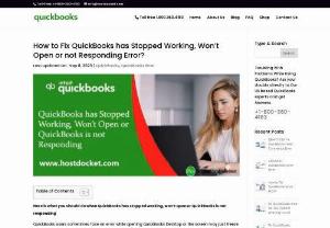 How to Fix QuickBooks has Stopped Working, Won&rsquo;t Open or not Responding Error? -  Do more with the most powerful accounting professionals in the industry. Run your whole business from inventory to invoices, to projects and people, QuickBooks ProAdvisors manages it all.