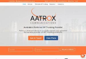 Australia Preferred SIP Trunking Provider Company - Aatrox Communications SIP Trunks are an excellent addition to your unified communications strategy. They are -configured and tested to be compatible with 3CX IP PBX, as well as many other popular PBXs. Aatrox Communication is a full-service SIP trunk provider owned and operated by Australians. We specialize in connecting traditional telephony networks to the internet. We have differentiated ourselves from our competitors by offering flexible and reliable VoIP solutions to end-users and...