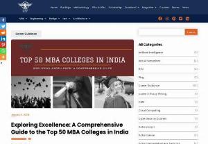 Exploring Excellence: A Comprehensive Guide to the Top 50 MBA Colleges in India - This comprehensive guide aims to shine a light on the top 50 colleges for MBA in India, focusing on the qualities that make them outstanding and emphasizing keywords such as top 10 MBA colleges in India, top 25 MBA colleges in India, top 30 MBA colleges in India, top 50 MBA colleges in India, top 10 colleges for MBA in India, top 20 MBA colleges in India, top 10 MBA colleges in India with fee structure, top 10 private MBA colleges in India, and India’s top 10 MBA college.