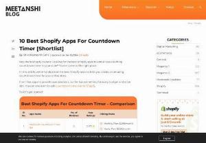  10 Best Shopify Apps for Countdown Timers - Shopify Apps for Countdown Timers offer invaluable tools for e-commerce businesses seeking to elevate their marketing strategies. By incorporating these apps into your Shopify store, you can effectively create a sense of urgency among customers, prompting quicker purchasing decisions. 