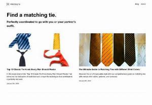 MatchingTie - Find a matching tie. Perfectly coordinated to go with you or your partner's outfit.