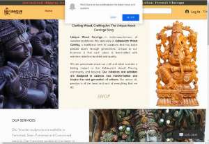 Unique Wood carvings | Wooden Statue manufacturer | India - Unique wood carvings manufacturing hand-made wooden deities and interior decorative objects such as yalli, wall panel, brackets & modern arts.