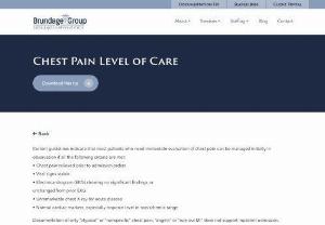 Brundage Group - Explore Brundage Group's insights on appropriate chest pain level-of-care assessments for enhanced patient outcomes and healthcare efficiency.