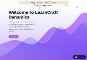LearnCraft Dynamics - Explore cutting-edge Edtech Solutions &Elevate your Digitial Presense with our Expert Digital Marketing, Event Management, Content Creation, Property Management and Facility Management Services
