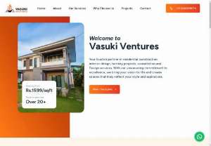 Vasuki Ventures | Residential Construction & Interior Design - Vasuki Ventures is a leading construction company offering residential construction, interior design, turnkey projects, and consultation services Contact us for personalized solutions at affordable prices