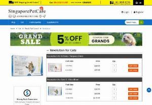 Revolution for Cats | SingaporePetCare  - Purchase Veterinarian-Recommended Revolution for Cats at SingaporePetCare. Safeguard your cat with all-encompassing protection against fleas, ear mites, heartworm disease, roundworms, and hookworms. Enjoy fast delivery in Singapore!
