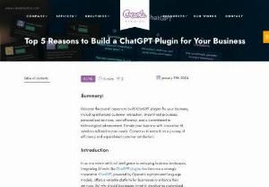 Unlocking Business Potential: Top 5 Reasons to Integrate a ChatGPT Plugin with Your Website - Unleash your business potential with a seamless integration of the ChatGPT plugin on your website. Explore the top 5 reasons why incorporating this ChatGPT plugin is crucial, from enhancing customer engagement to providing real-time support and driving conversions. 