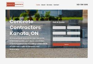 Kanata Concrete - Kanata Concrete is a team of experienced contractors. We do driveways, walkways, steps, patios, and foundations. We are able to provide various types of styles including flagstone, stamped, brushed, polished, interlock, and exposed aggregate.