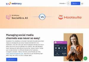 Hootsuite Alternatives- Features & Pricing| WebMaxy - SocialGro.AI is one of the best Hootsuite alternatives. Check out this detailed comparison between Hootsuite and this Hootsuite alternative.