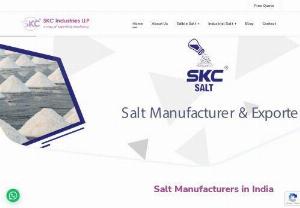 SKC Salt - SKC Salt is one of the prominent Salt Companies in India that deals in various grades of Salt Including Refined Free Flow Iodized Salt, Tablet Salt, Pool Salt, Fine & Coarse Salt, Edible Salt, Industrial Salt, Sodium Chloride, Sodium Sulphate for various sectors.  Our company stands as a foremost valuable Salt manufacturers in India that also has specialized Export facilities for our International business partners.