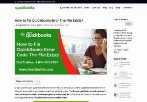 How to Fix QuickBooks Error the File Exists? - Are you encountering QuickBooks error The file exists? This error often appears with a warning message stating, 