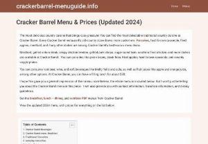 Cracker Barrel Menu & Prices (Updated 2024) - Take a peek at the amazing lunch and dinner options Cracker Barrel has to offer, along with their prices. Double Meat Breakfast, $8.19