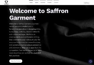 saffron - Welcome to Saffron Garment, a women-owned garment manufacturer that specializes in designing shirts, kurtas, bags, uniforms,doctor's Safty Kit and custom packages. We focus on creating stylish and comfortable clothing that is tailored to your individual style.