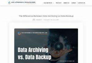 The Difference Between Data Archiving vs Data Backup - data archiving and data backup are indispensable components of comprehensive data management, and organizations should prioritize implementing solutions for both to ensure data integrity, compliance, and business continuity. By leveraging data archiving support and data recovery solutions, businesses can optimize their data management practices and mitigate risks associated with data loss.