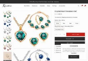 Crystal Heart Necklace Set - An elegant and charming Crystal Heart Necklace Set, features a mesmerizing heart shaped centerpiece, adorned with sparkling crystal that reflects light, creating a truly illuminating design The necklace is available in a range of different color options that resonate with your style or outfit