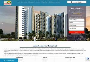 Apex splendour noida extension - Price List - Apex Splendour Noida Extension has got opulence and elegant living lifestyle for the residents. This development Price is start from INR Rupee 71 Lac to 1.07Cr.