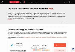 Empower Your Mobile App Vision with Top React Native Development Companies - Explore the elite realm of React Native development companies that bring your app ideas to life seamlessly. Discover the power of cross-platform app development with experts skilled in crafting high-performance, visually stunning mobile applications. Elevate user experiences, accelerate development cycles, and ensure your app reaches both Android and iOS audiences effortlessly.