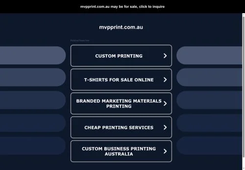 Screenshot of MVP Print Pty Ltd