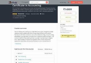 Online Certificate in Accounting course in Vadodara, India - The Certificate in Accounting course provides fundamental knowledge in financial accounting, budgeting, and taxation. Participants gain practical skills in preparing financial statements and analyzing business transactions, essential for entry-level roles in accounting and finance. Certificate in Accounting course, Certificate in Accounting course in Vadodara 