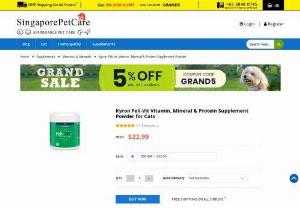 Kyron Feli-Vit Vitamin, Mineral &amp; Protein Supplement Powder for Cats - Ensure your cat&#039;s optimal health with Kyron Feli-Vit &ndash; a broad-spectrum supplement catering to their essential nutritional needs. Get it today at the Lowest Price with Free Shipping! 