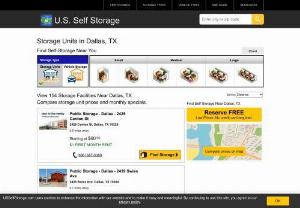 Dallas self storage units - U.S. Self Storage, the largest online self storage marketplace in Dallas has the self storage unit near you at the best price.