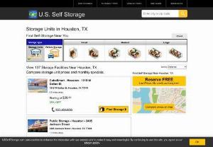 Houston self storage units - U.S. Self Storage, Houstons largest self storage marketplace has the perfect storage unit near you at the most affordable price.