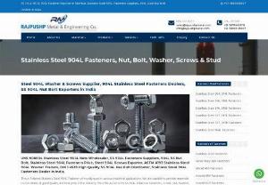 904L Stainless Steel Fasteners Manufacturers - We are manufacturers and suppliers of stainless steel 904l fasteners, ss 904l fasteners, ss 904l nuts, bolts, washers, screws in Mumbai, India.