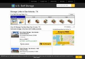 San Antonio self storage units - Compare prices in all San Antonio storage facilities and find the best storage unit near you. USSelfStorage is the largest self storage marketplace in San Antonio