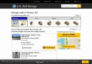 Phoenix self storage units - U.S. Self Storage, Phoenix largest self storage marketplace has the perfect storage unit near you at the most affordable price. 